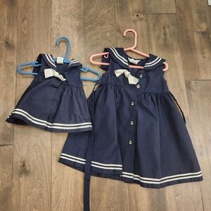 Elegant Navy Kids Dress with Bow Accents
